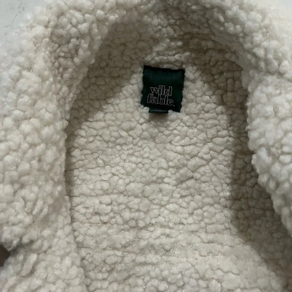 Wild Fable Cream Teddy Jacket with Button Closure - Picture 8 of 12